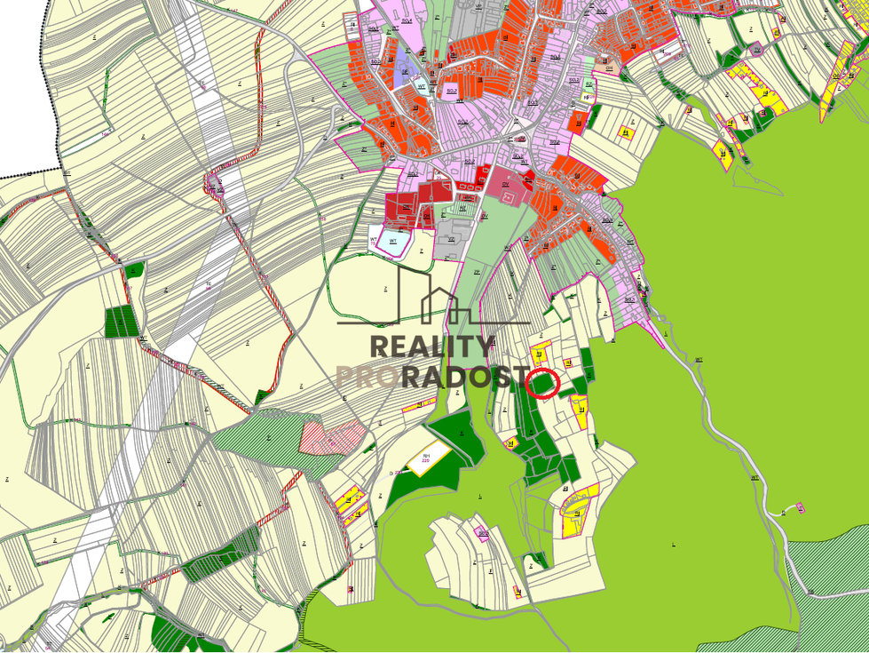Prodej ostatních pozemků 4253 m², Koryčany