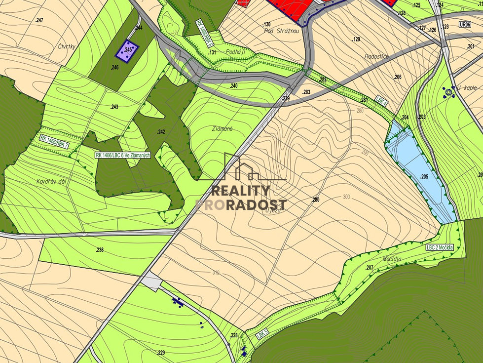 Prodej zemědělské půdy 50000 m², Moravské Knínice