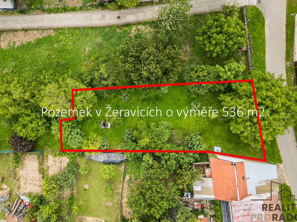 Prodej stavební parcely 536 m², Žeravice