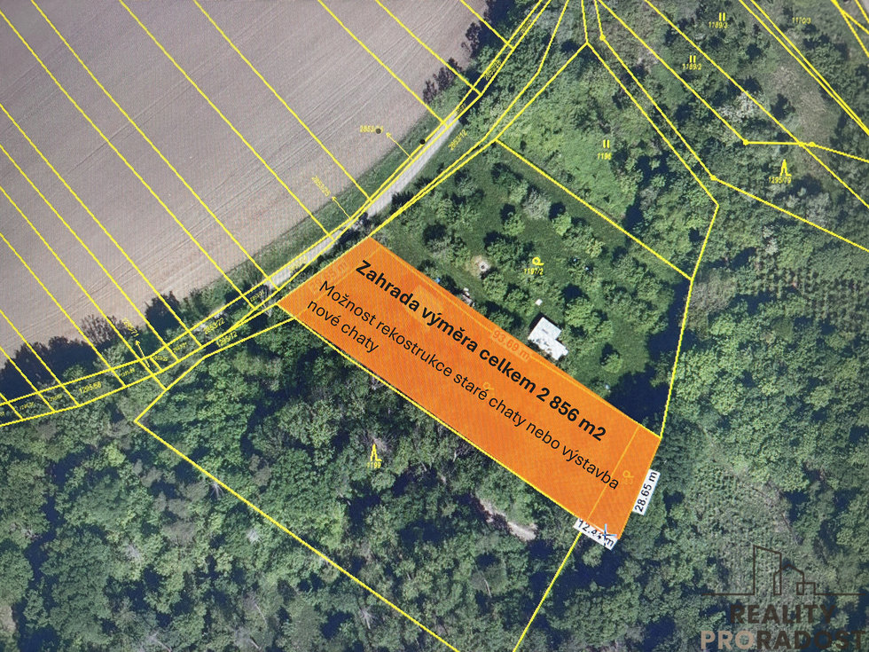 Prodej zahrady 2468 m², Bystřice pod Hostýnem