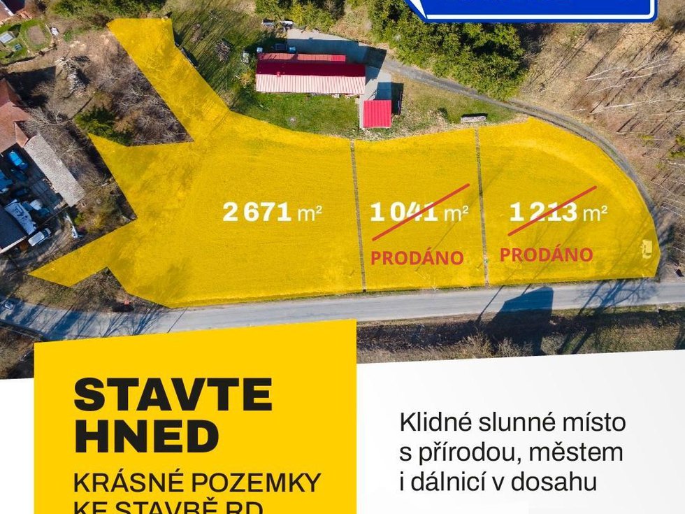 Prodej stavební parcely 2671 m², Čistá