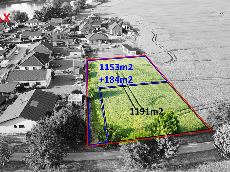 Prodej stavební parcely 1191 m², Dříteň