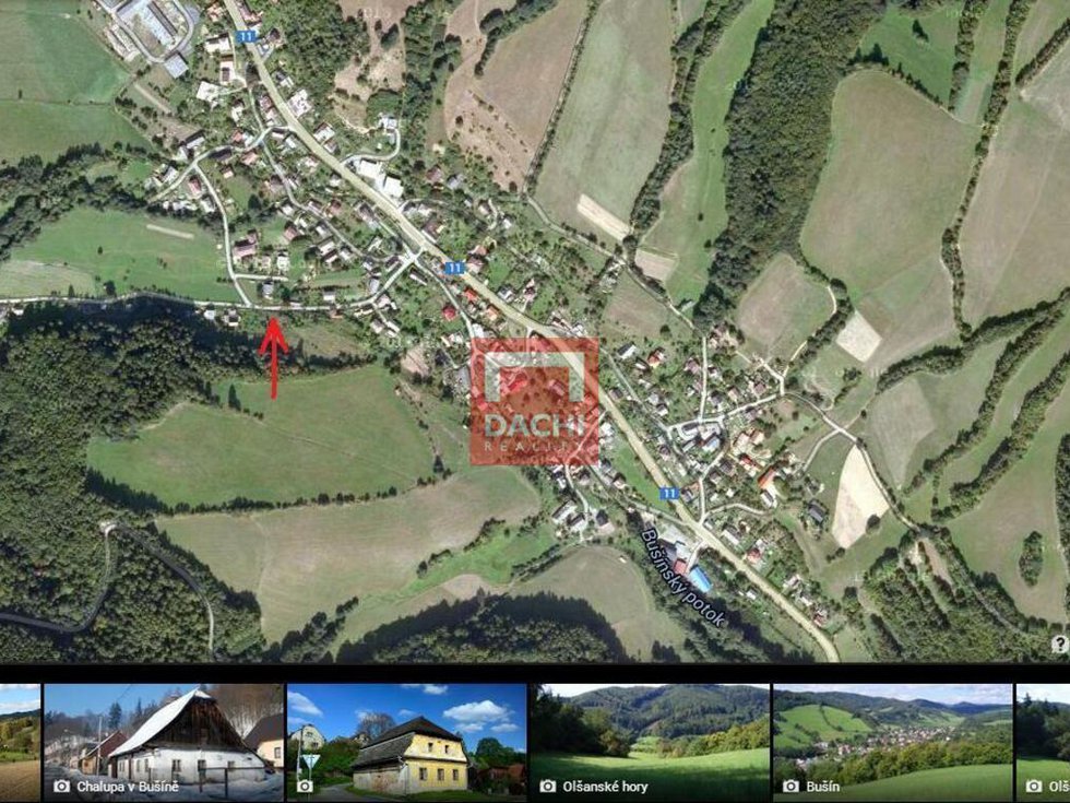 Prodej stavební parcely 3553 m², Bušín