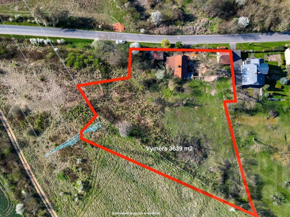 Prodej stavební parcely 3639 m², Poříčany