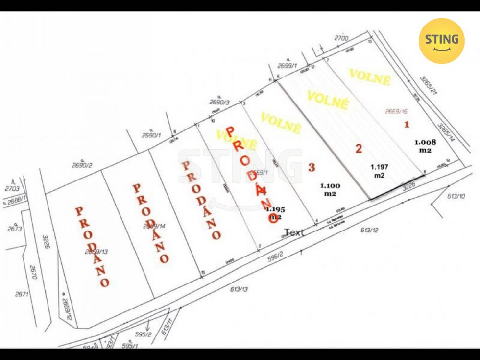 Prodej stavební parcely 1100 m², Ostrava