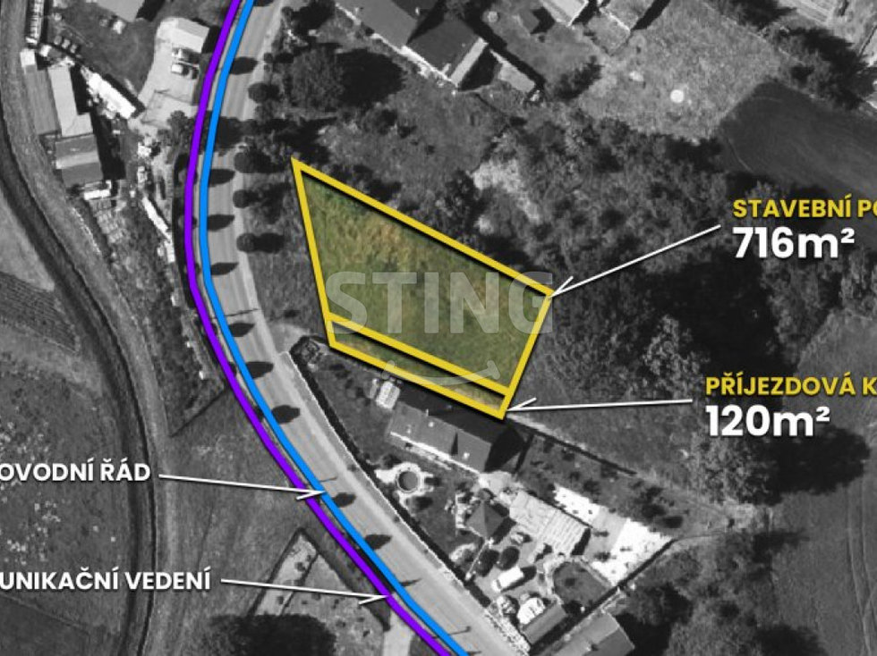 Prodej stavební parcely 716 m², Třebom