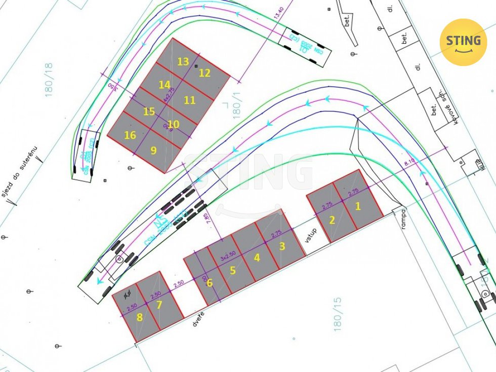 Pronájem parkovacího místa 12 m², Opava