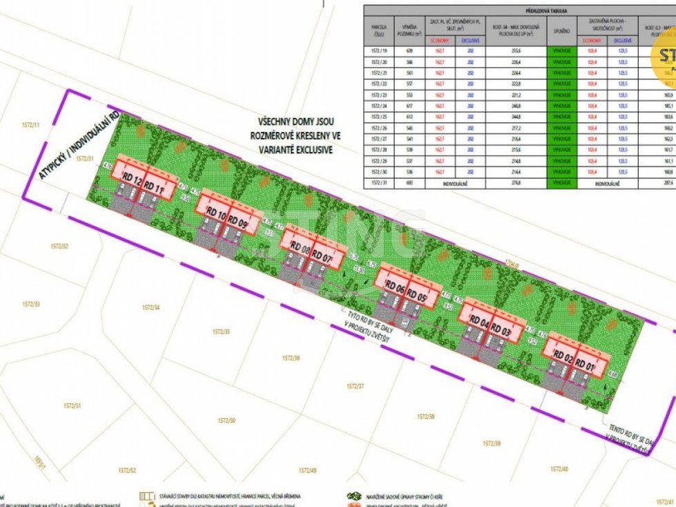 Prodej stavební parcely 7493 m², Chlumec nad Cidlinou