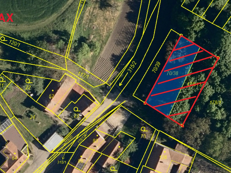 Prodej stavební parcely 500 m², Podbřežice