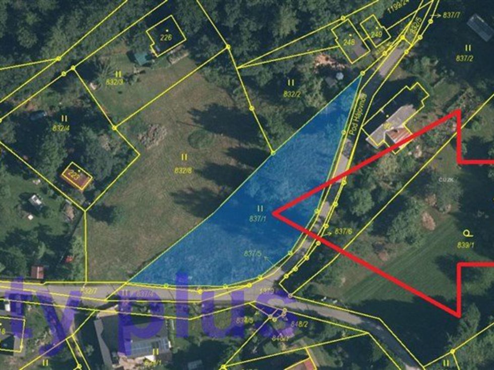 Prodej stavební parcely 1258 m², Mníšek