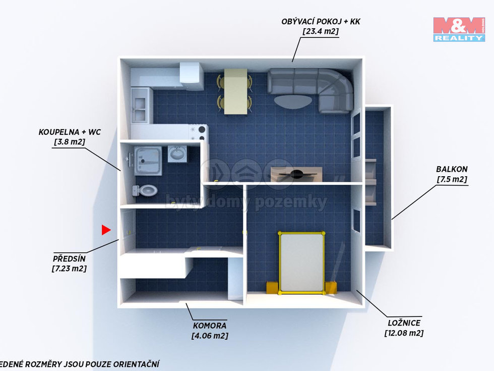 Pronájem bytu 2+kk 50 m², Třemošná