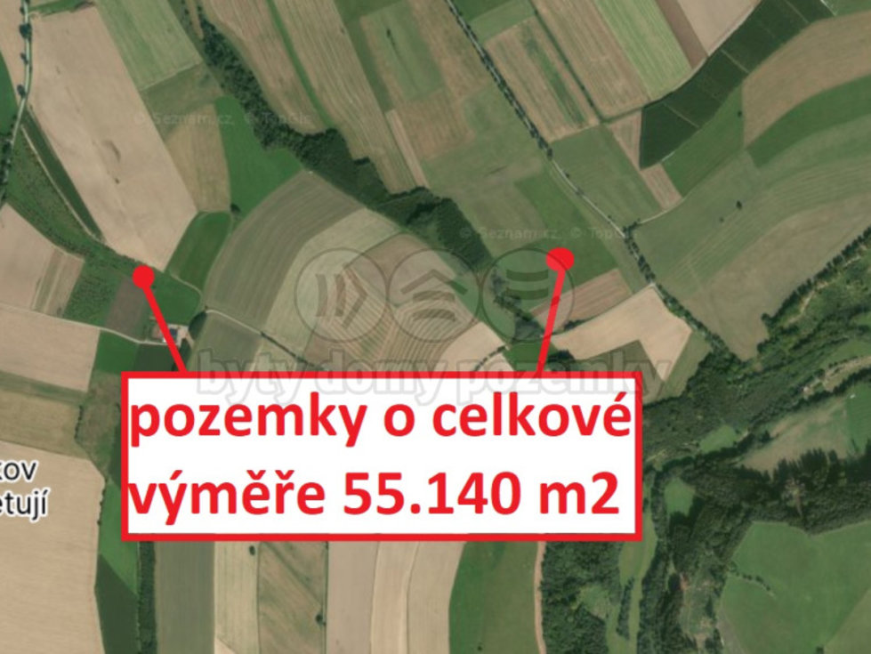 Prodej zemědělské půdy 55140 m², Machov