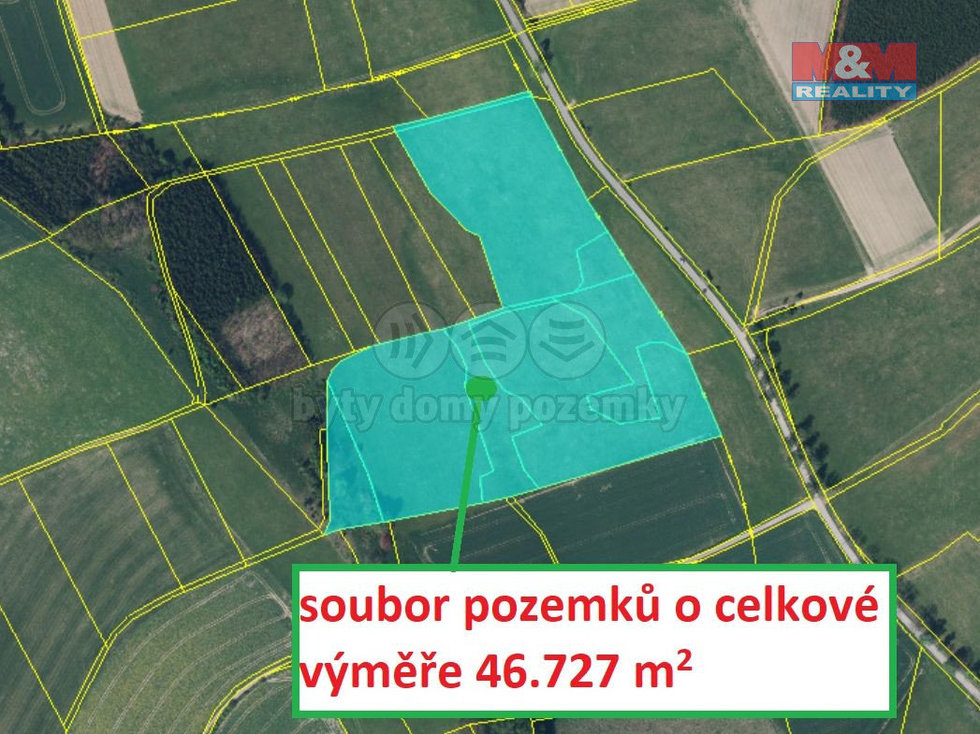 Prodej zemědělské půdy 46727 m², Machov