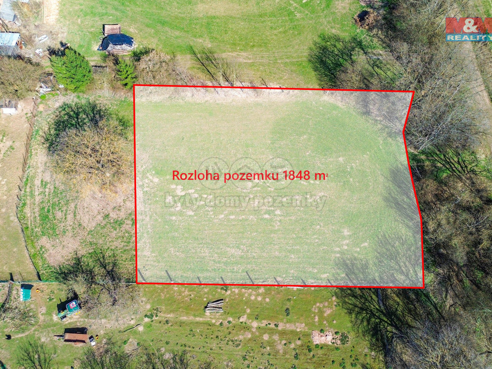 Prodej stavební parcely 1941 m², Pastuchovice