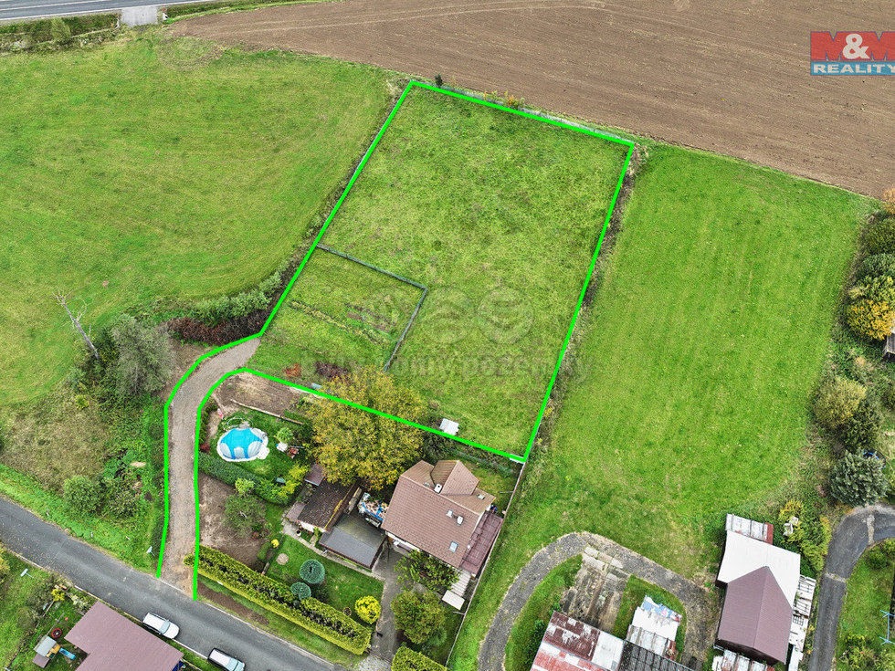 Prodej stavební parcely 2810 m², Okrouhlice