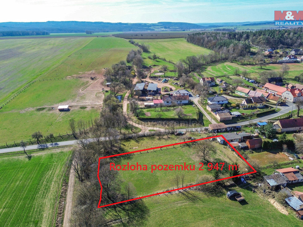 Prodej stavební parcely 2948 m², Pastuchovice