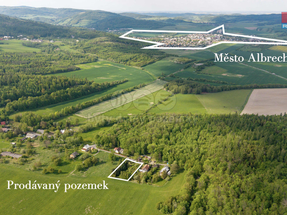 Prodej stavební parcely 2486 m², Město Albrechtice