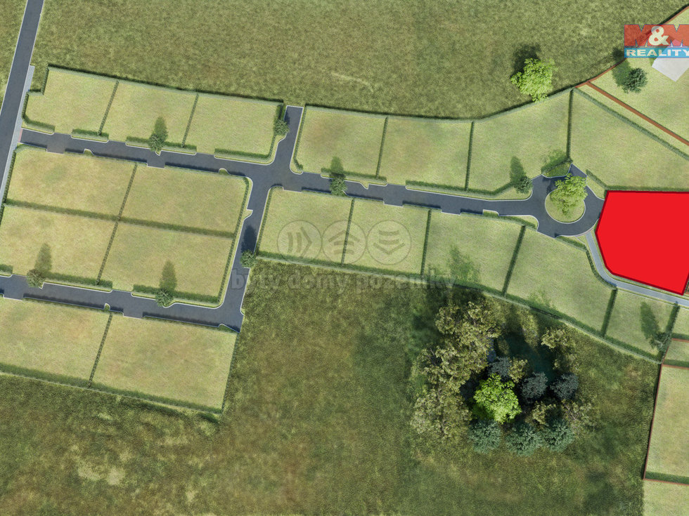 Prodej stavební parcely 1025 m², Nová Ves