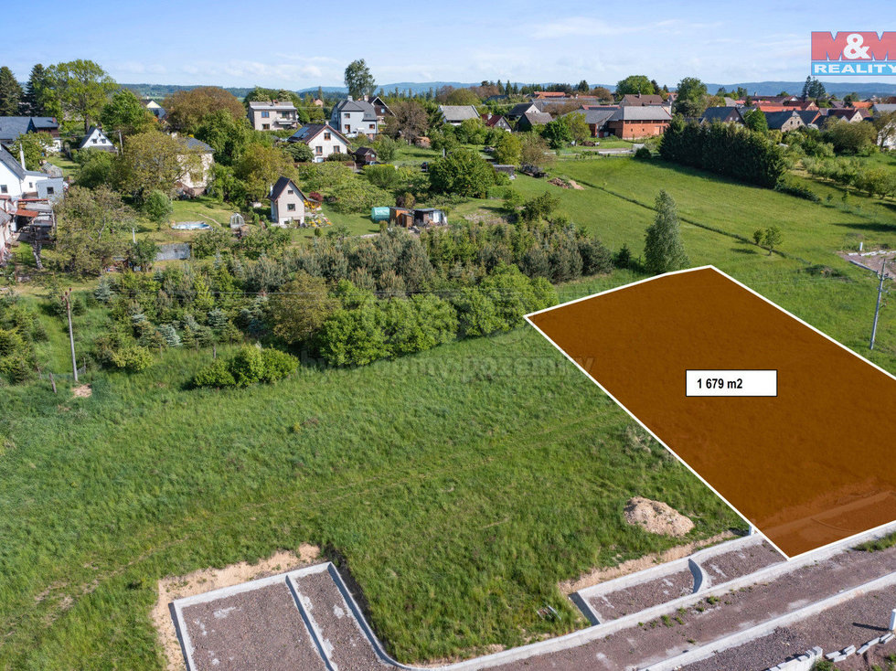 Prodej stavební parcely 1679 m², Žernov