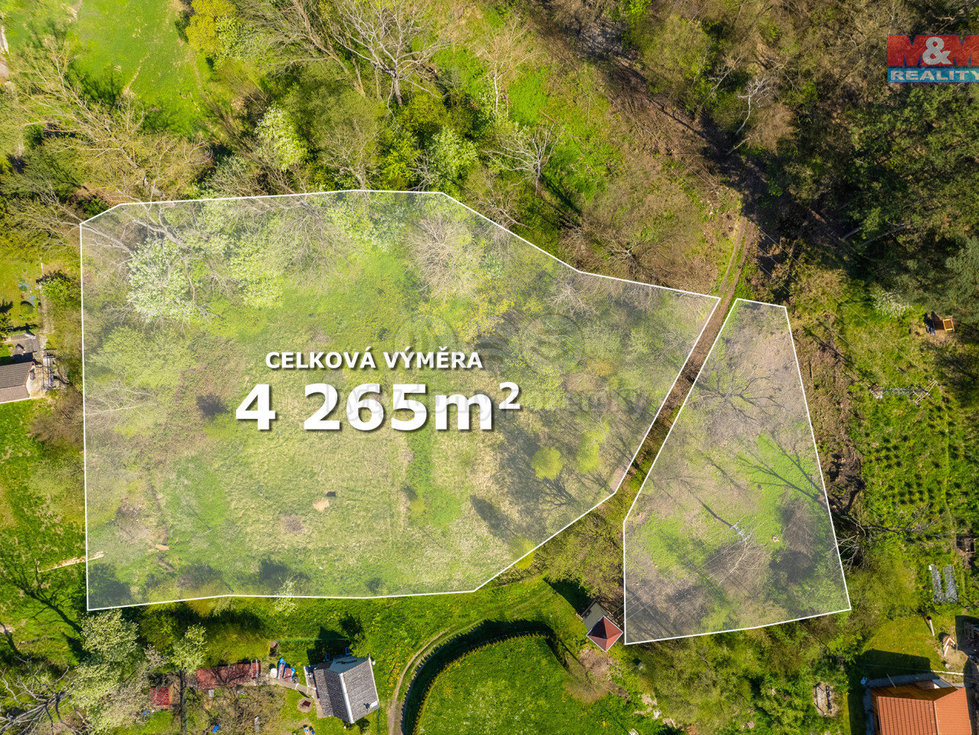 Prodej stavební parcely 4265 m², Liběšice