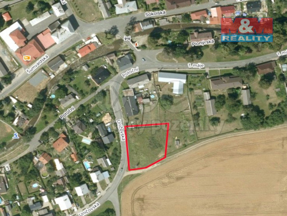 Prodej stavební parcely 1313 m², Dlouhá Loučka