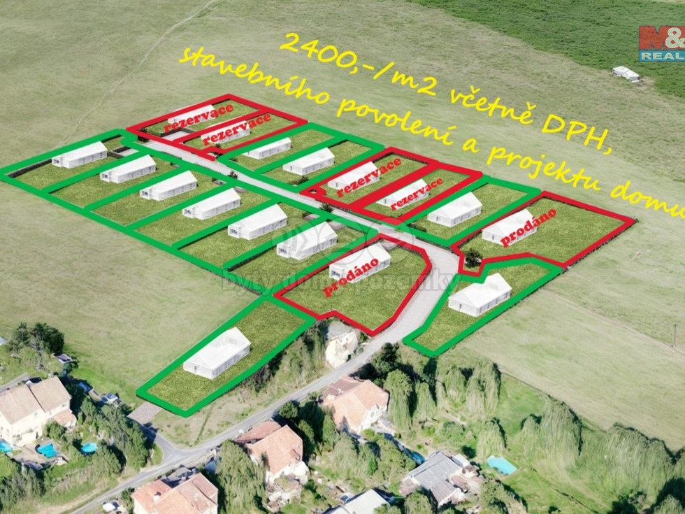 Prodej stavební parcely 956 m², Březová