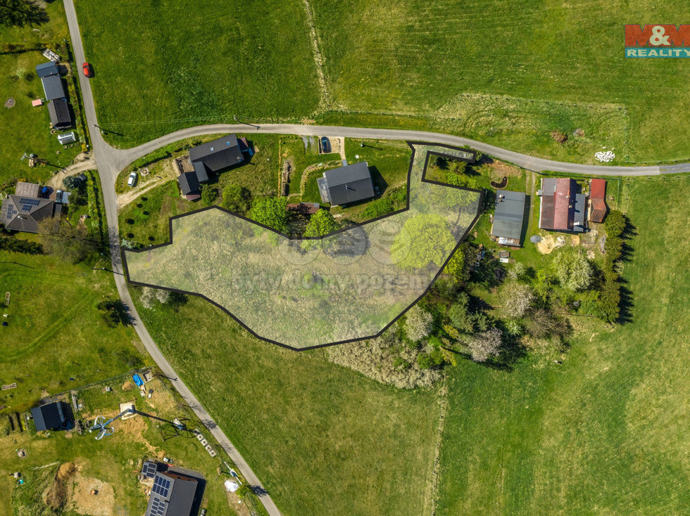 Prodej stavební parcely 2728 m², Heřmanice