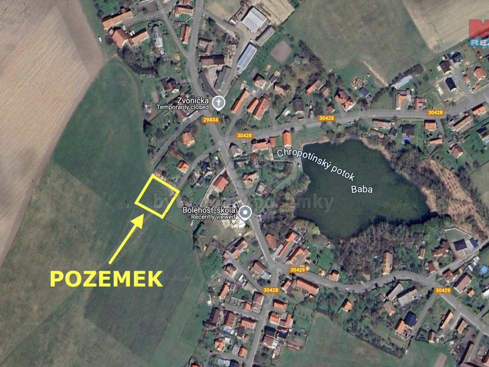 Prodej louky 2000 m², Bolehošť