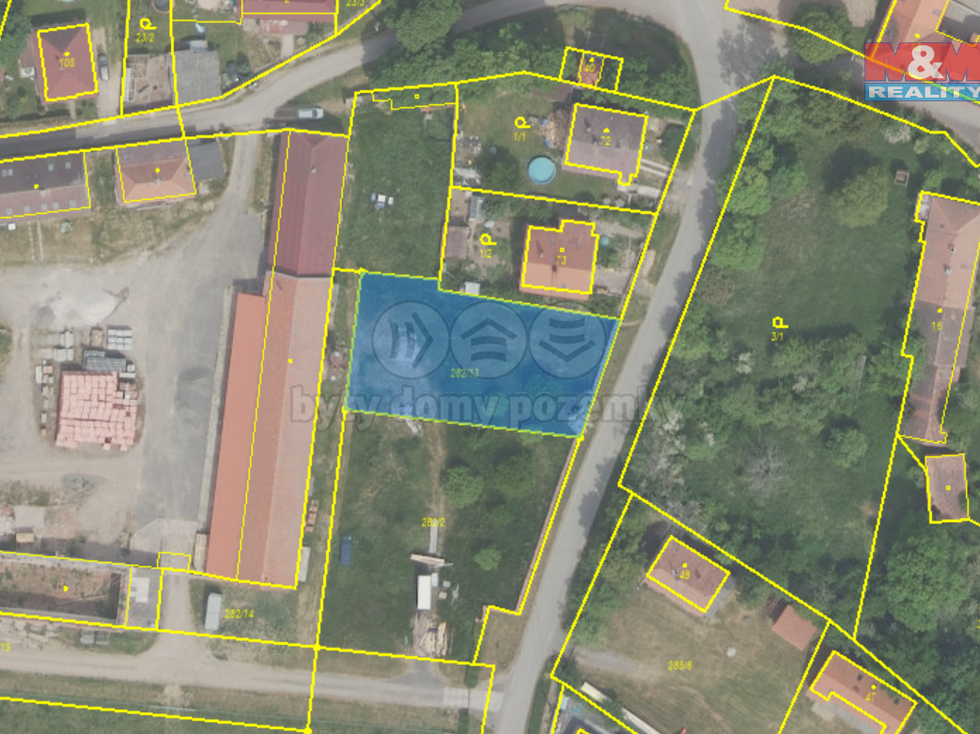 Prodej stavební parcely 1026 m², Ouběnice