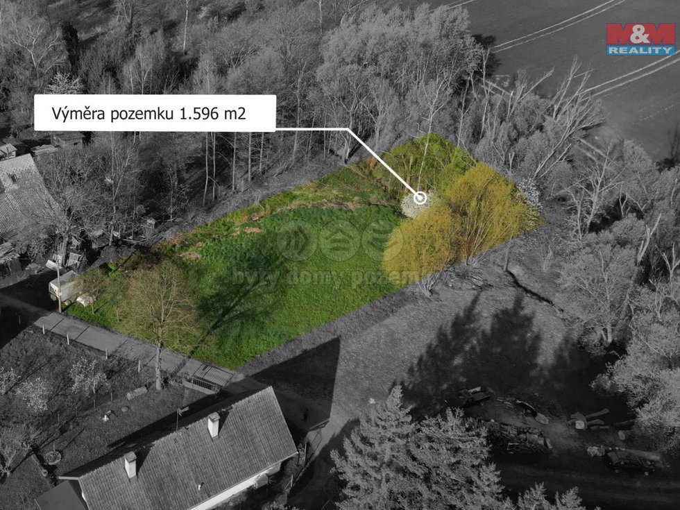 Prodej stavební parcely 1596 m², Libuň