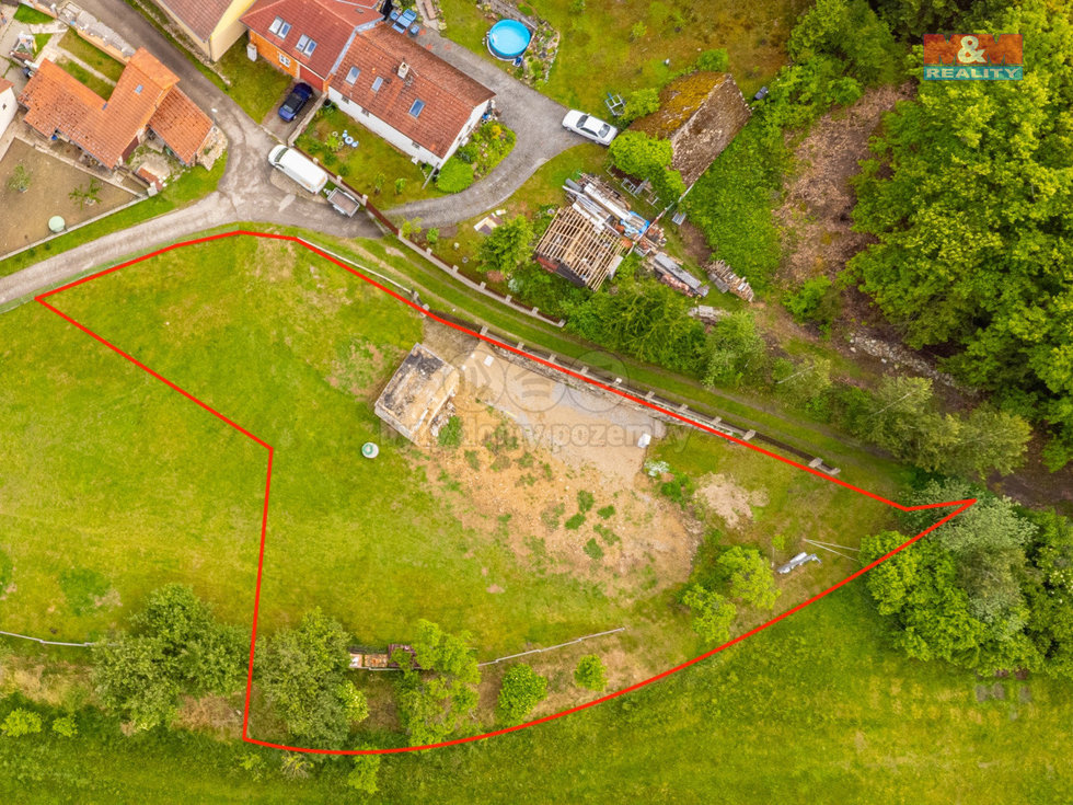 Prodej stavební parcely 1447 m², Popovice