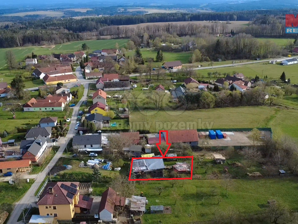 Prodej stavební parcely 834 m², Borovany