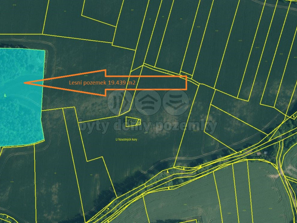 Prodej lesa 20128 m², Střelské Hoštice
