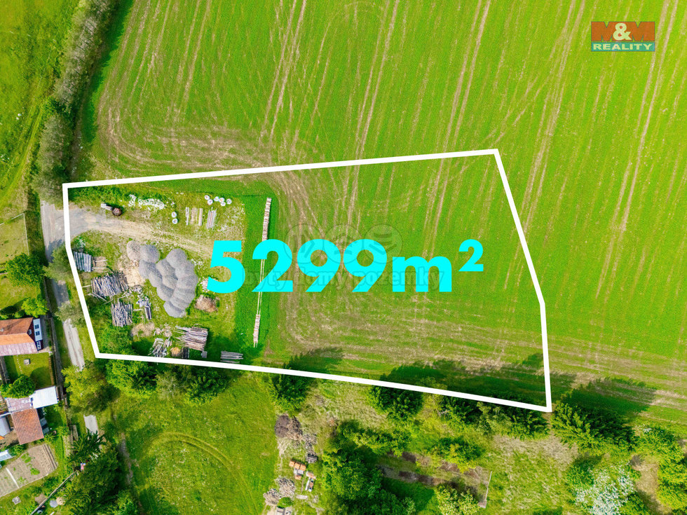 Prodej zemědělské půdy 5299 m², Bory