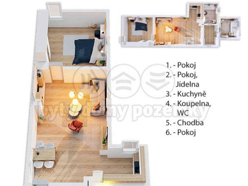 Prodej bytu 3+kk 87 m², Hýskov