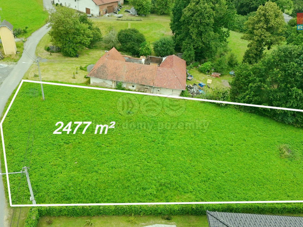 Prodej stavební parcely 2477 m², Jeseník nad Odrou