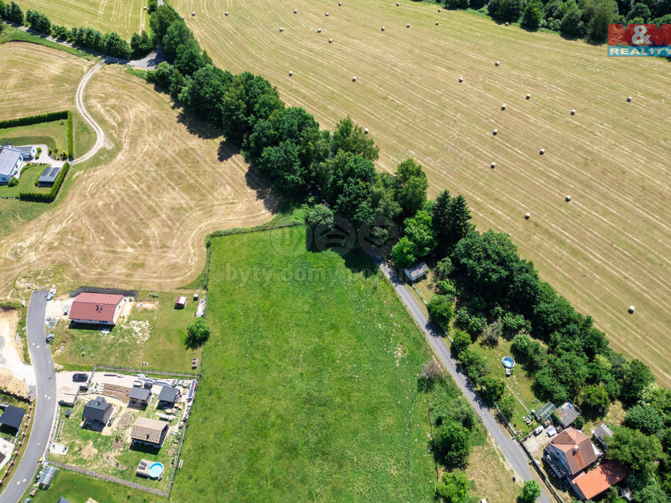Prodej stavební parcely 1028 m², Šabina