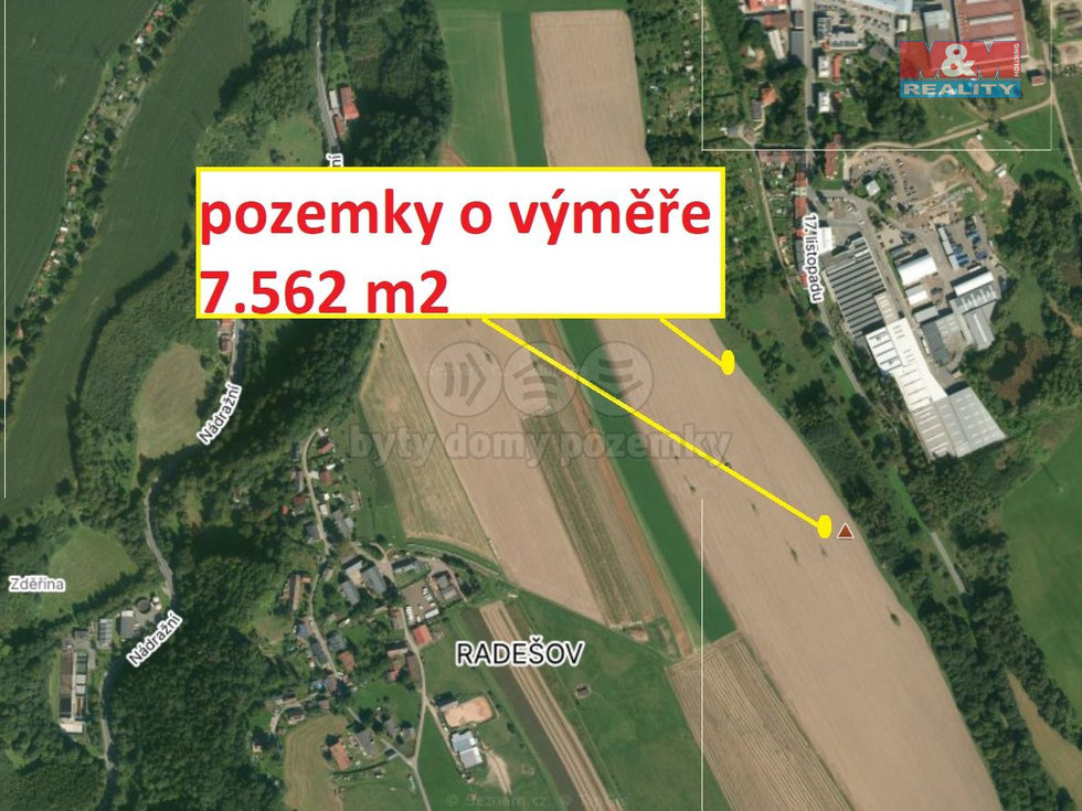 Prodej zemědělské půdy 7562 m², Police nad Metují