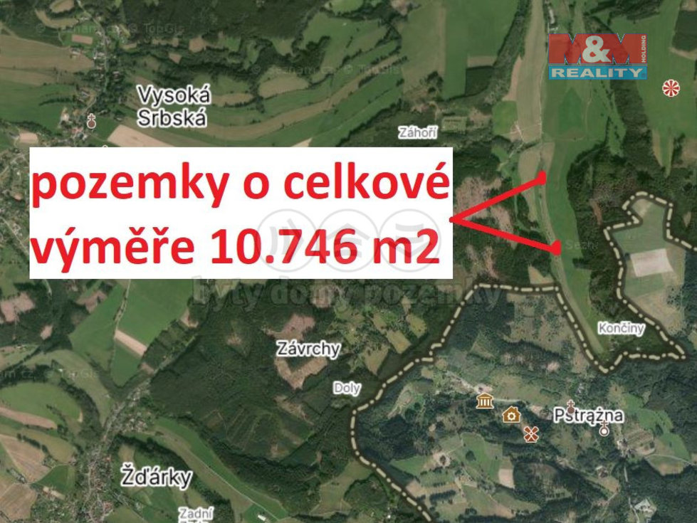 Prodej louky 10746 m², Machov