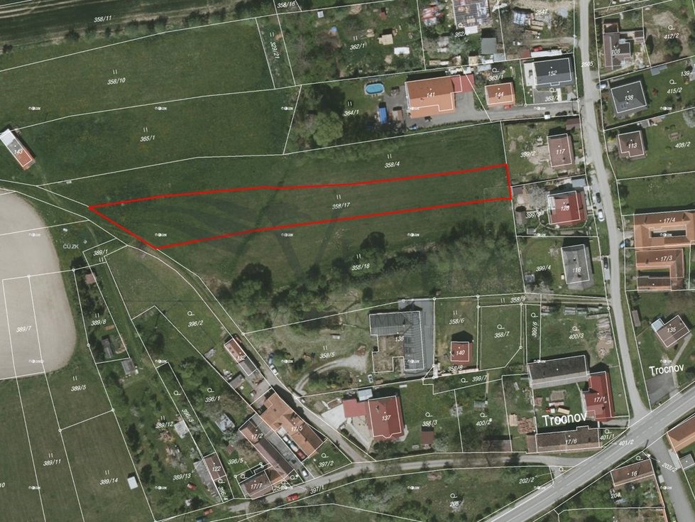 Prodej stavební parcely 2403 m², Borovany