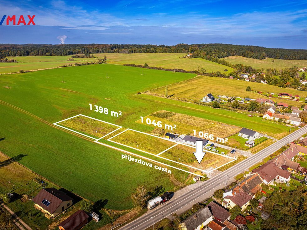 Prodej stavební parcely 1066 m², Vitín