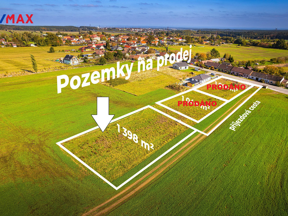 Prodej stavební parcely 1398 m², Vitín