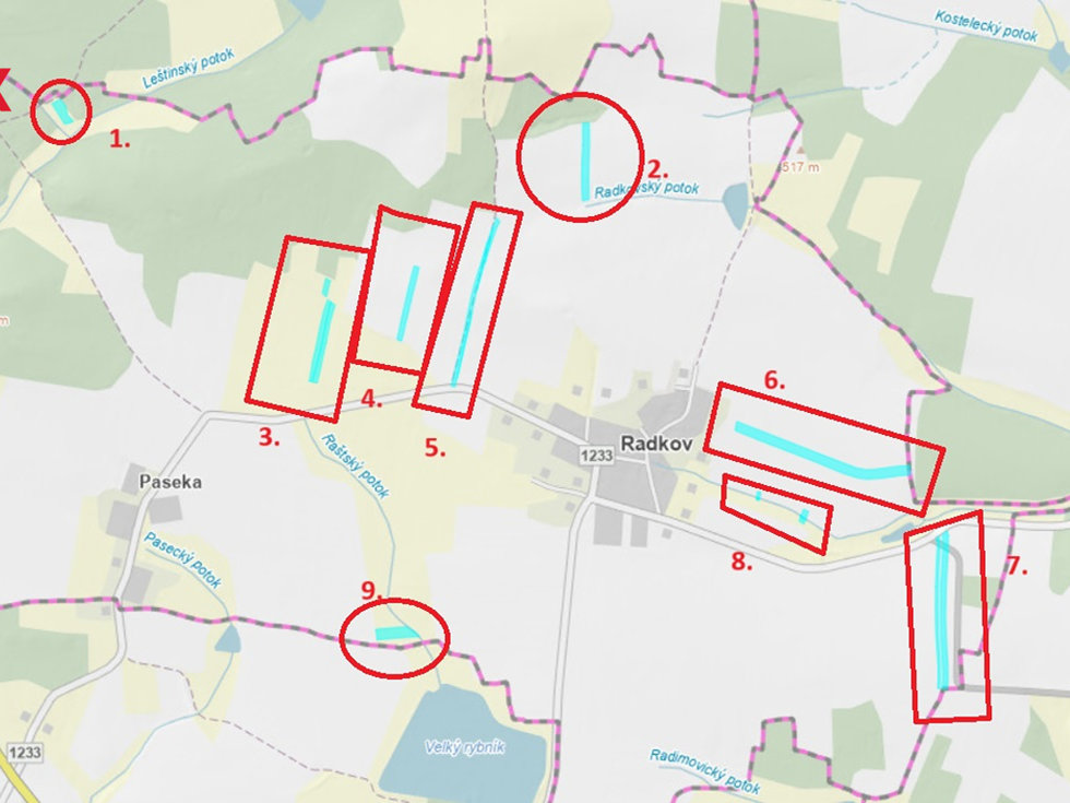 Prodej zemědělské půdy 52606 m², Radkov