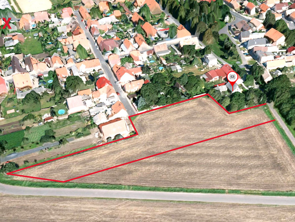 Prodej stavební parcely 3679 m², Veltěže