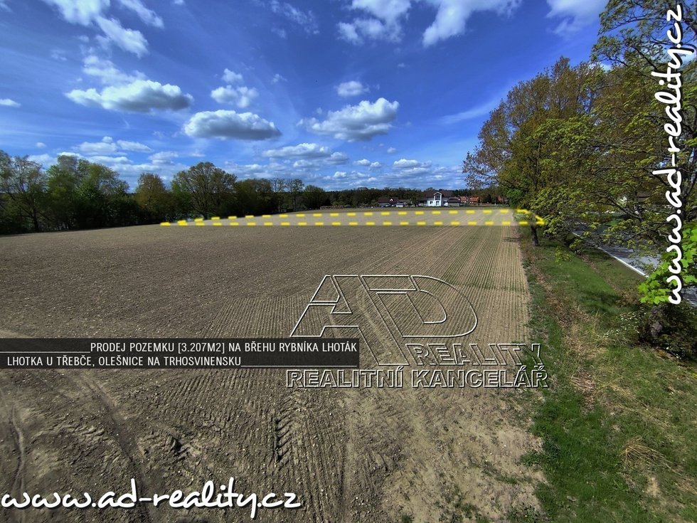 Prodej stavební parcely 3207 m², Olešnice