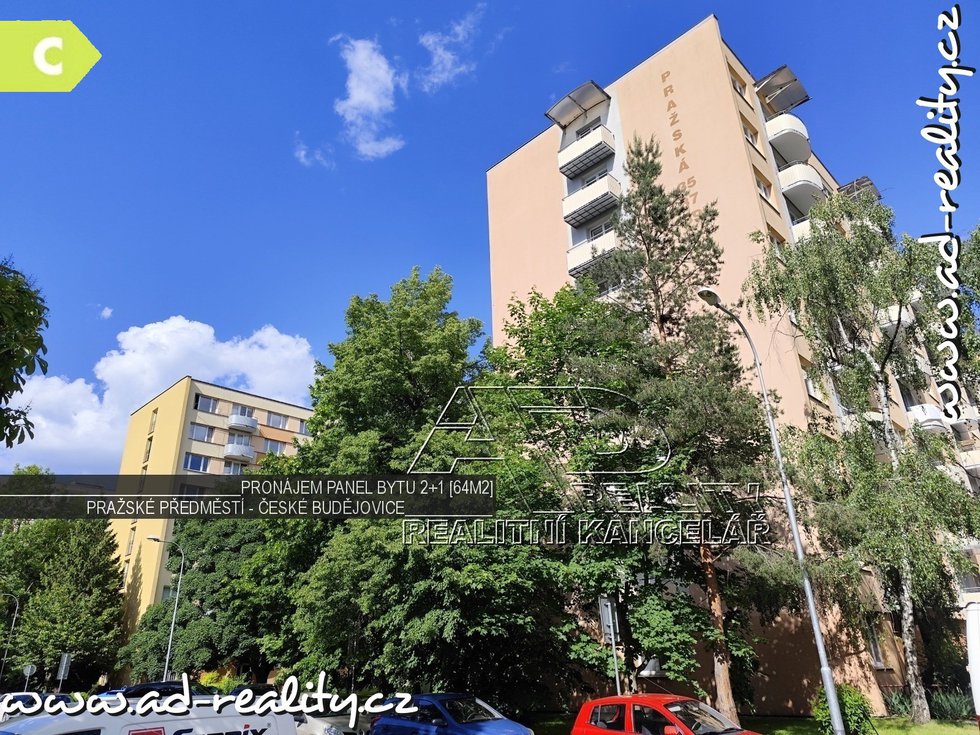 Pronájem bytu 2+1 62 m², České Budějovice