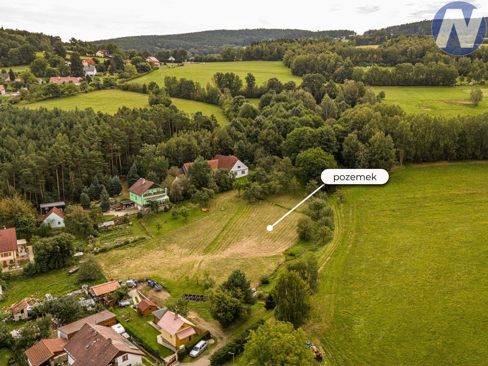 Prodej stavební parcely 2000 m², Těšovice