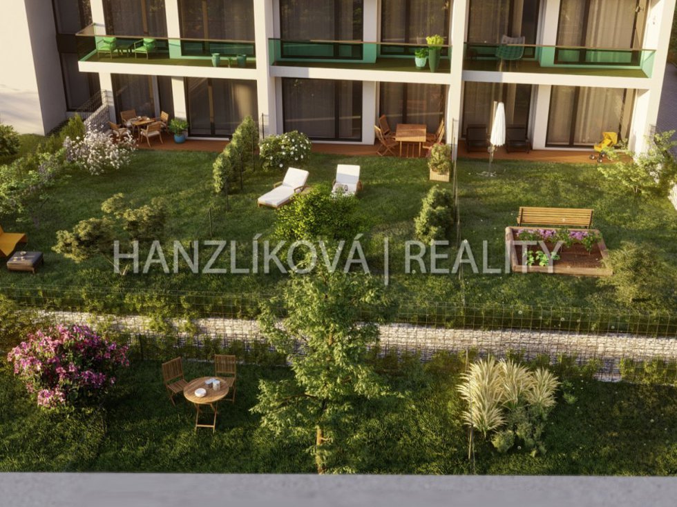 vizualizace bytového domu, terasy Branišovská