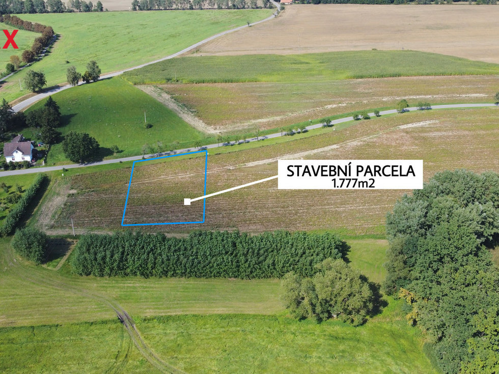 Prodej stavební parcely 1777 m², Varvažov