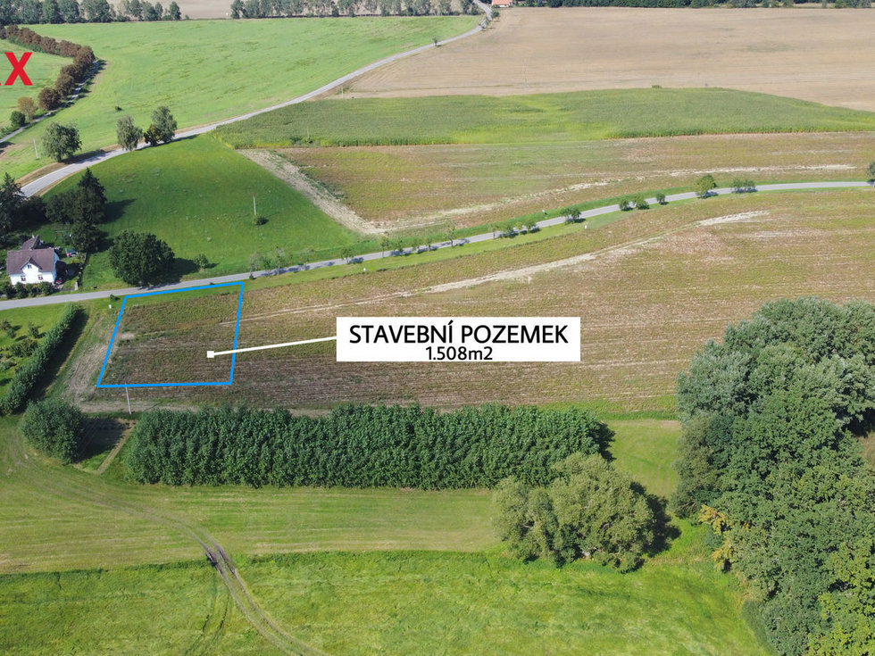 Prodej stavební parcely 1508 m², Varvažov